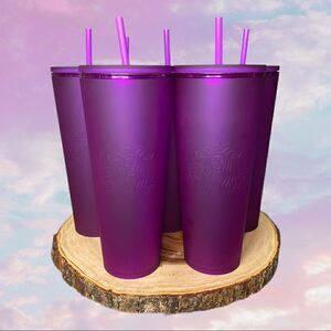 Starbucks Venti Purple Soft Touch  24 oz Tumbler Cold Cup 2022 New